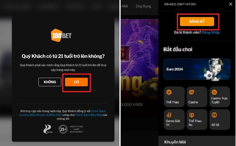 cách đăng ký tài khoản tại 188Bet